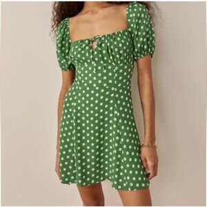 Reformation Green Daisy Mini Dress  size 8